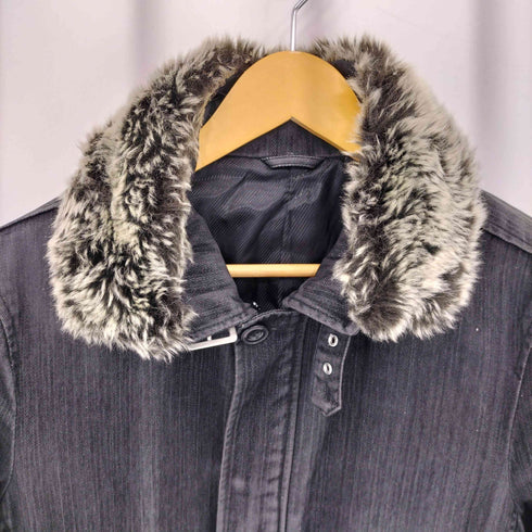 LAFORM フェイクファー ヘリンボーン柄 スリム コート Y2K メンズ import:M