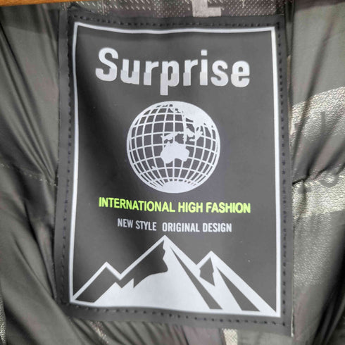Surprise ロゴ刺繍 中綿フーデッドジャケット メンズ 4XL