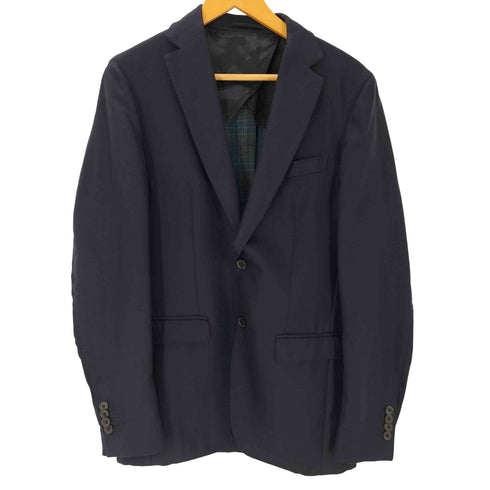 サルヴァトーレフェラガモ Salvatore Ferragamo イタリア製 LANA 裏地チェック 2b ウール テーラード ジャケット メンズ EUR:46