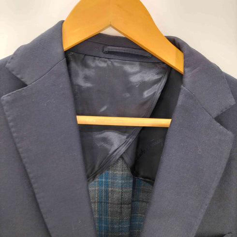 サルヴァトーレフェラガモ Salvatore Ferragamo イタリア製 LANA 裏地チェック 2b ウール テーラード ジャケット メンズ EUR:46