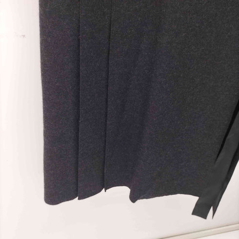 アンタイトル UNTITLED ウールアンゴラ ウエストリボン プリーツワンピース レディース import:M