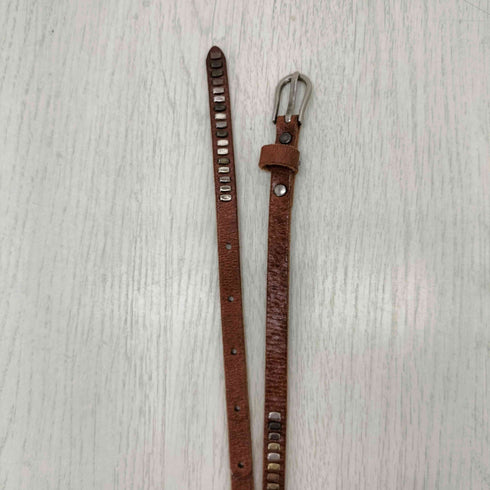 ビーズ レザーベルト レディース