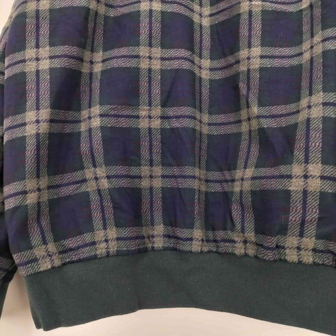 ギアフォースポーツ GEAR FOR SPORTS 90s ポリ混 Indians刺繍 チェック ナイロン ピステ メンズ import:L