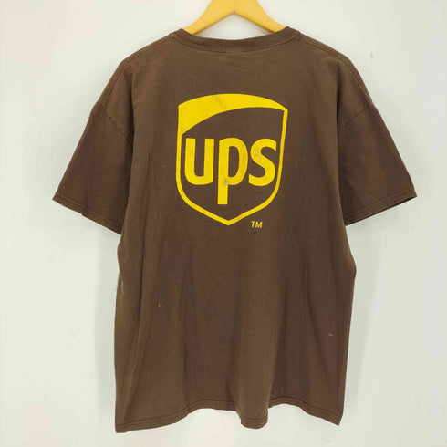 フルーツオブザルーム FRUIT OF THE LOOM 90-00s HEAVY coton 二枚タグ United As One UPS プリント 企業 半袖 Tシャツ メンズ import:XL