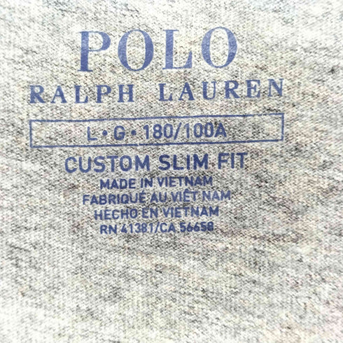 ポロラルフローレン POLO RALPH LAUREN CUSTOM SLIM FIT ポニー刺繍ロゴ 半袖Tシャツ メンズ import:L