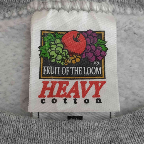 フルーツオブザルーム FRUIT OF THE LOOM 90-00s HEAVY coton 二枚タグ tyワッペン刺繍 企業ロゴ クルーネックスウェット メンズ import:XL