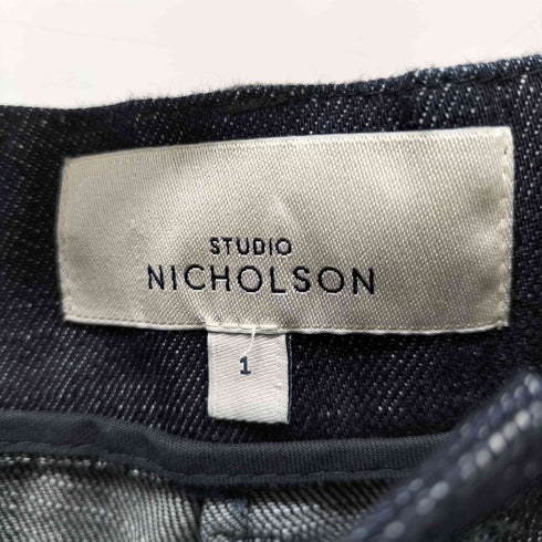スタジオニコルソン STUDIO NICHOLSON MANZONI シルク混 パッチポケット ワイドデニム レディース JPN:1