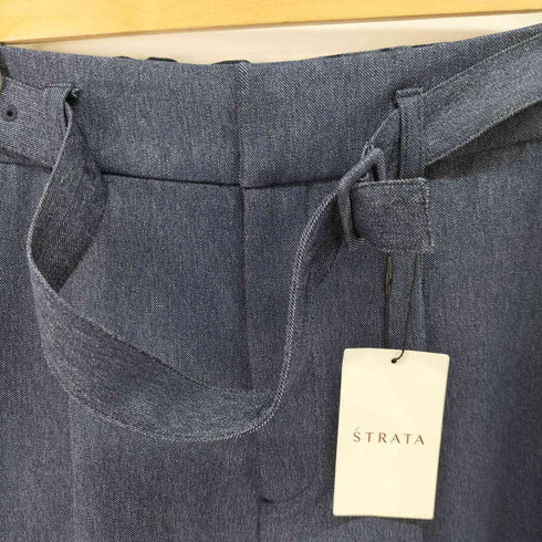 エストラータ STRATA デニムライクベルテッドワイドパンツ レディース JPN:S