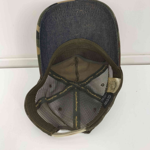 エドハーディー Ed Hardy Y2K 迷彩 ウッドランドカモ ラメ ドクロ クロスボーン メダル 刺繍 トラッカー グランジ メッシュ キャップ メンズ