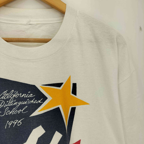 90-00s 裾袖シングル CERRITOS HIGH SCHOOL 半袖 Tシャツ メンズ