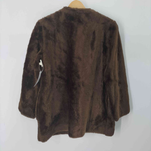 シアーズ Sears Fashions ノーカラー フェイクファージャケット レディース