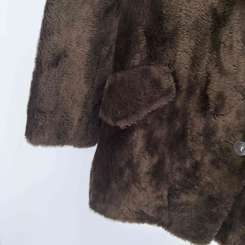 シアーズ Sears Fashions ノーカラー フェイクファージャケット レディース