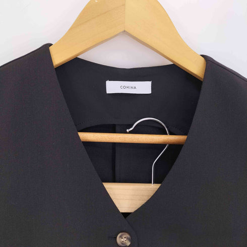 コヒナ COHINA ジレ×ナロースカートセットアップ レディース regular