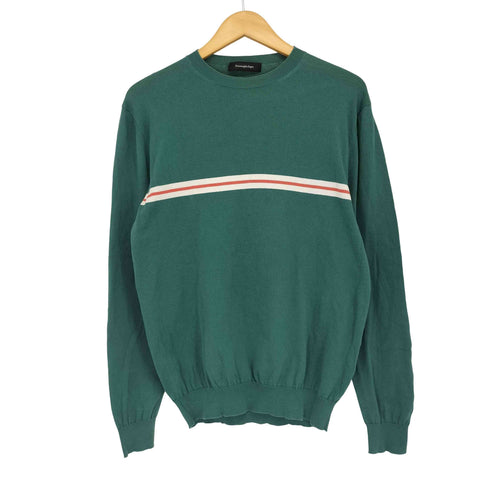 エルメネジルドゼニア Ermenegildo Zegna 配色ライン クルーネック L/S コットンニット メンズ