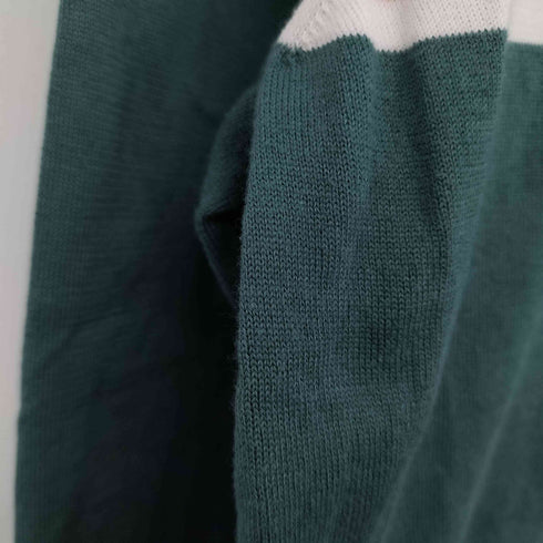 エルメネジルドゼニア Ermenegildo Zegna 配色ライン クルーネック L/S コットンニット メンズ