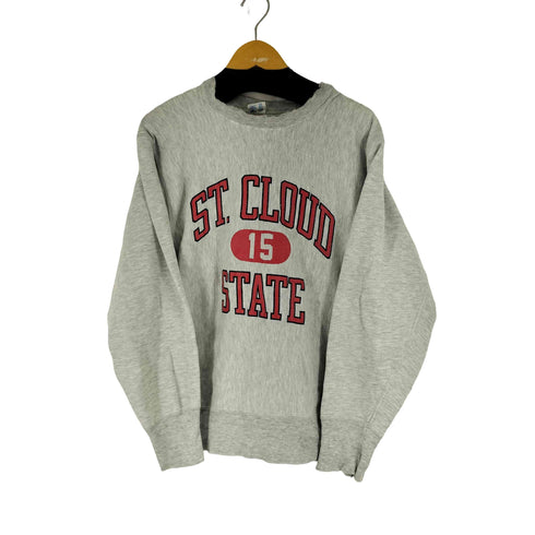 チャンピオン Champion 90S REVERSE WEAVE フロントプリント スウェット メンズ L