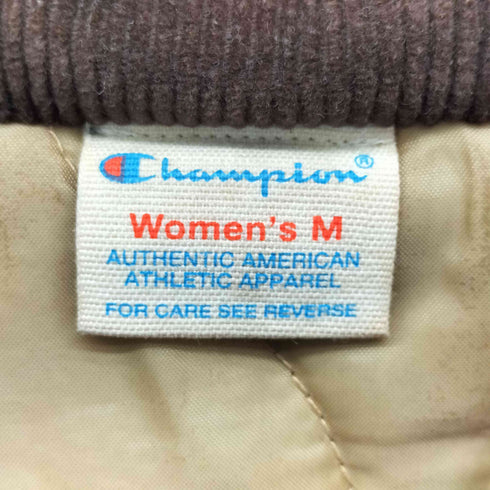 チャンピオン Champion 襟コーデュロイ ロゴ刺繍 コーチジャケット レディース import:M