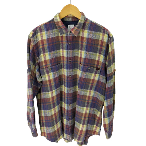 パパス papas マドラスチェック ネルシャツ メンズ L