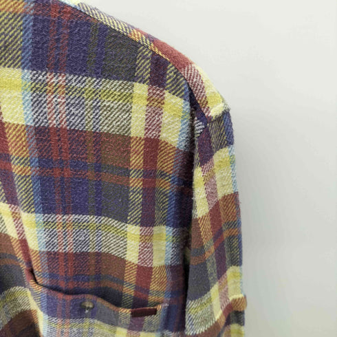 パパス papas マドラスチェック ネルシャツ メンズ L