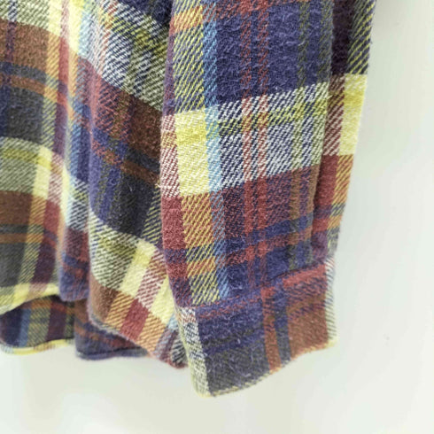 パパス papas マドラスチェック ネルシャツ メンズ L