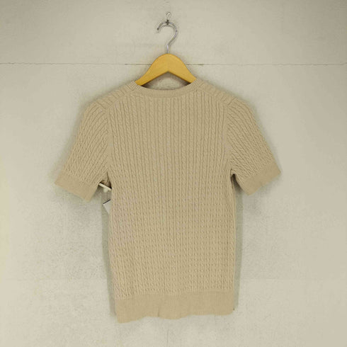 トミーヒルフィガー TOMMY HILFIGER ロゴ刺繍S/Sケーブルニット レディース M