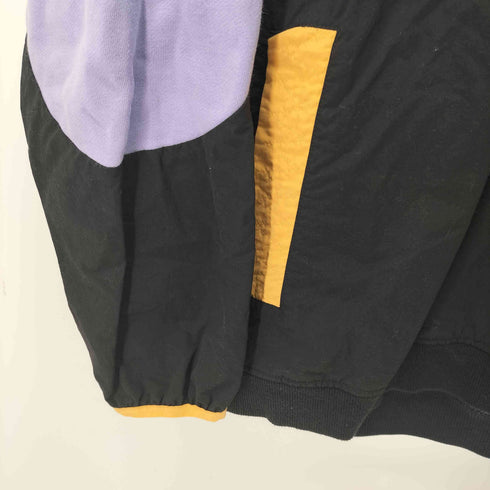 アディダス adidas アドベンチャー カラーブロック 異素材ミックス ハーフジップ スウェットパーカー メンズ import:L