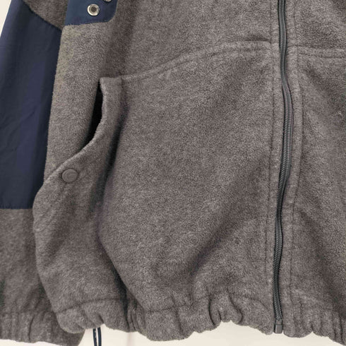 エコーアンリミテッド ECKO UNLTD 90s ロゴパッチ 切替 随意アップフリースジャケット 裾ドローコード メンズ import:XL