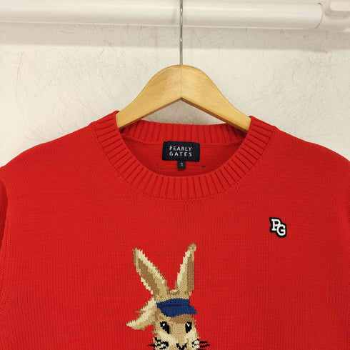 パーリーゲイツ PEARLY GATES インターシャクルーネックニット ウサギ メンズ JPN:5