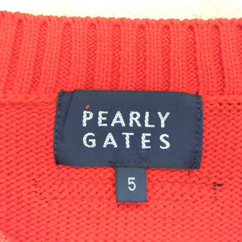 パーリーゲイツ PEARLY GATES インターシャクルーネックニット ウサギ メンズ JPN:5