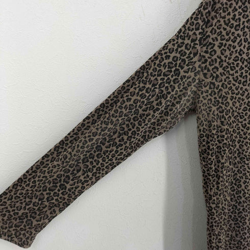 Michel&Company 90S USA製 レオパード ニットシャツ レディース import:L