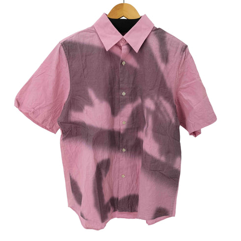 ピーエスポールスミス PS Paul Smith パームツリー ヤシの木 モチーフ リネンコットン 半袖シャツ メンズ import:L