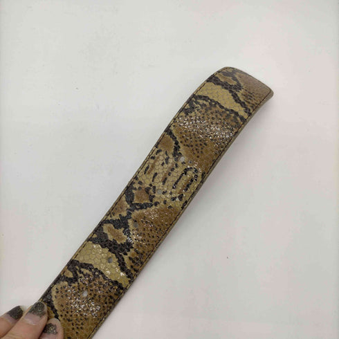 Y2K パイソン スタッズ ハートベルト レディース