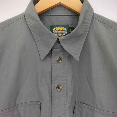 カベラス Cabelas 80-90s ハーフボタン プルオーバー サファリシャツ メンズ import:L