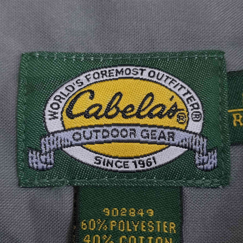 カベラス Cabelas 80-90s ハーフボタン プルオーバー サファリシャツ メンズ import:L