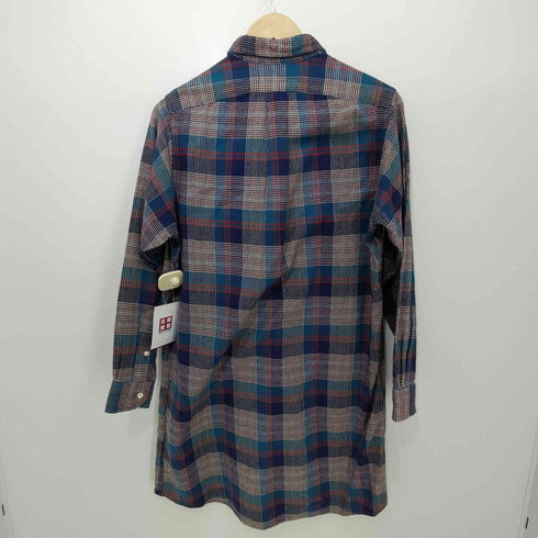 インディヴィジュアライズドシャツ individualized shirts USA製 マドラスチェック フランネル プルオーバー シャツ ワンピース レディース 14 1/2-29