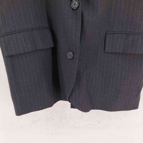 ザラ ZARA チョークストライプ スリーブ カット 2B ジャケット レディース import:XS