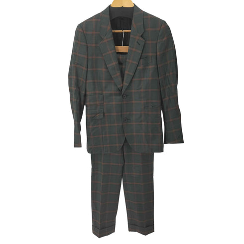 ポールスミス Paul Smith ETHOMAS チェック 裏地フェザー 2B シングル テーラードジャケット & スリムテーパード スラックス メンズ ジャケット:S / パンツ:M