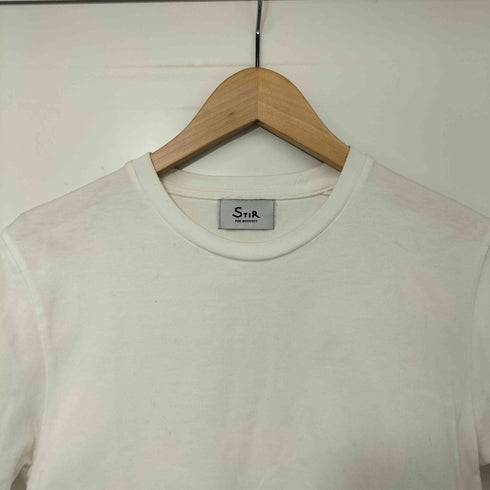 #FFFFFFT STIR カンガルーポケット 白Tシャツ ドレス レディース JPN:1