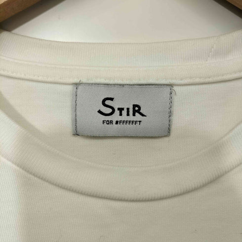 #FFFFFFT STIR カンガルーポケット 白Tシャツ ドレス レディース JPN:1