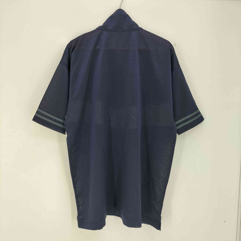 カールカナイ Karl Kani 90s ロゴ刺繍 ハーフジップ プルオーバー ゲームシャツ シアー メンズ L