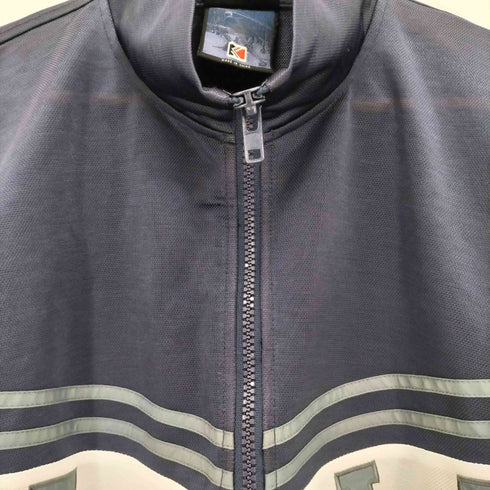 カールカナイ Karl Kani 90s ロゴ刺繍 ハーフジップ プルオーバー ゲームシャツ シアー メンズ L