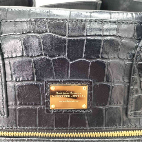 LEATHER JEWELS COCCOLUX クロコ型押し トートバッグ レディース