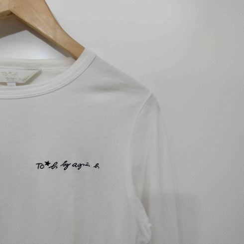 トゥービーバイアニエスベー To b. by agnes b. ロゴ刺繍 L/S Tシャツ カットソー レディース FR:38