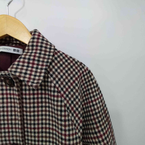 ユニクロジェイダブリューアンダーソン UNIQLO JW ANDERSON チェック ステンカラーコート Sサイズ メンズ JPN:S