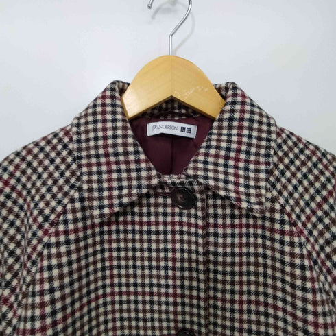 ユニクロジェイダブリューアンダーソン UNIQLO JW ANDERSON チェック ステンカラーコート Sサイズ メンズ JPN:S