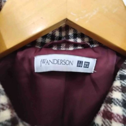 ユニクロジェイダブリューアンダーソン UNIQLO JW ANDERSON チェック ステンカラーコート Sサイズ メンズ JPN:S