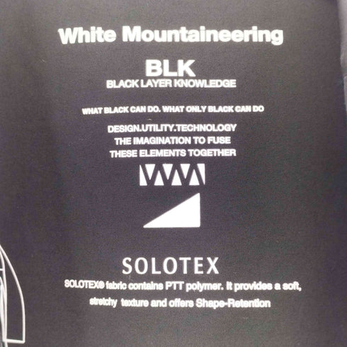 ホワイトマウンテニアリング WHITE MOUNTAINEERING SOLOTEX LAPEL JACKET/SOLOTEX 3 TUCKED EASY TAPERED PANTS セットアップ メンズ JKT0/PANT1