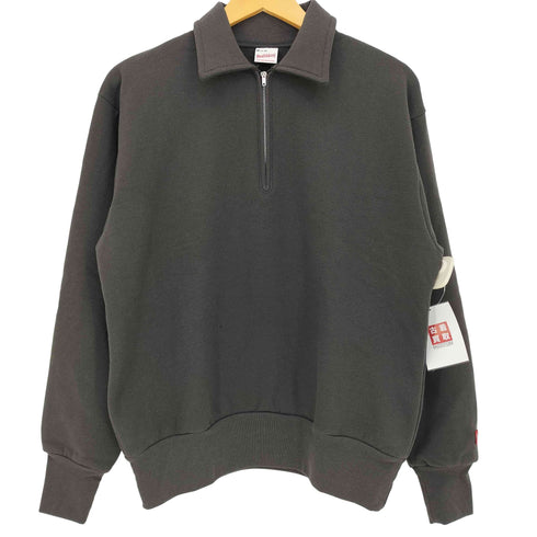ヘルスニット Healthknit COLLARED HALF ZIP CLASSIC SWEAT FADE BLACK メンズ import:M