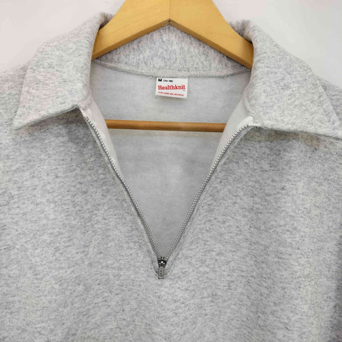 ヘルスニット Healthknit COLLARED HALF ZIP CLASSIC SWEAT ASHGRAY メンズ import:M