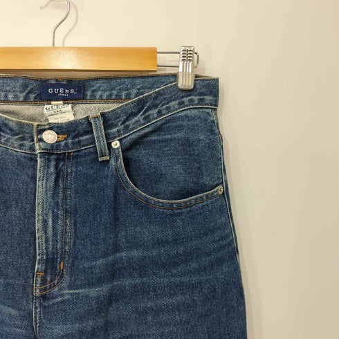 ゲス GUESS 90-00S USA製 ロゴ刺繍 星条旗 バギーデニム メンズ US:30-31